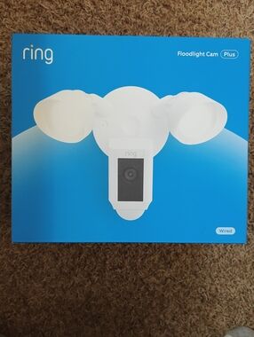 Ring Floodlight Cam Plus - White on Blue